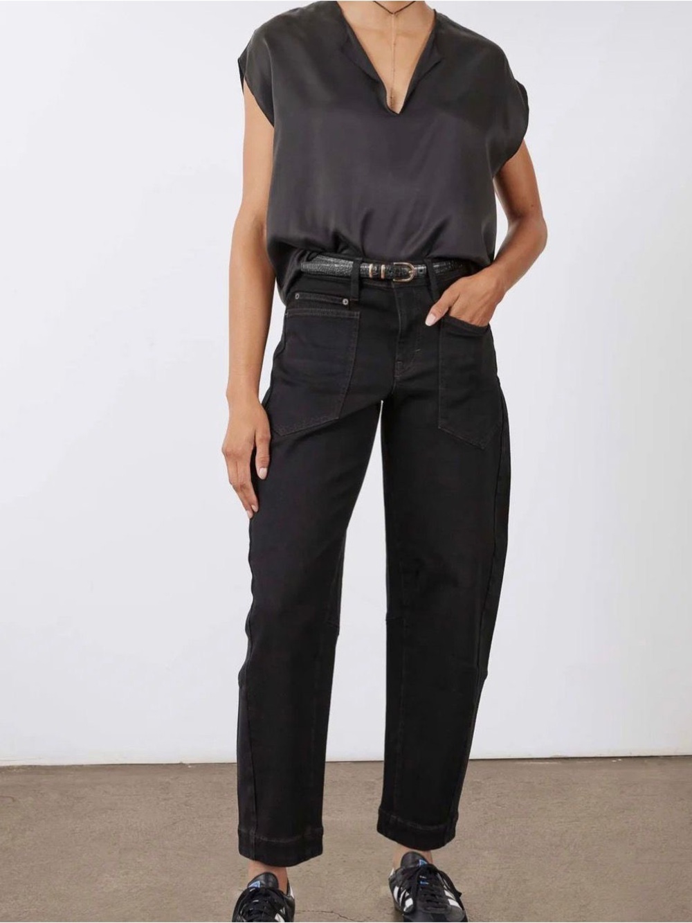 Ruti The Slouchy Jeans  2.0 in Dusted Black size 8_NWT